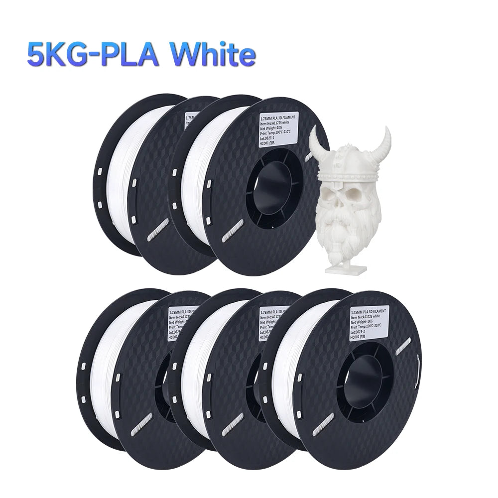 Filament PLA 1.75mm – 5kg, Couleurs Mélangées pour Imprimante 3D