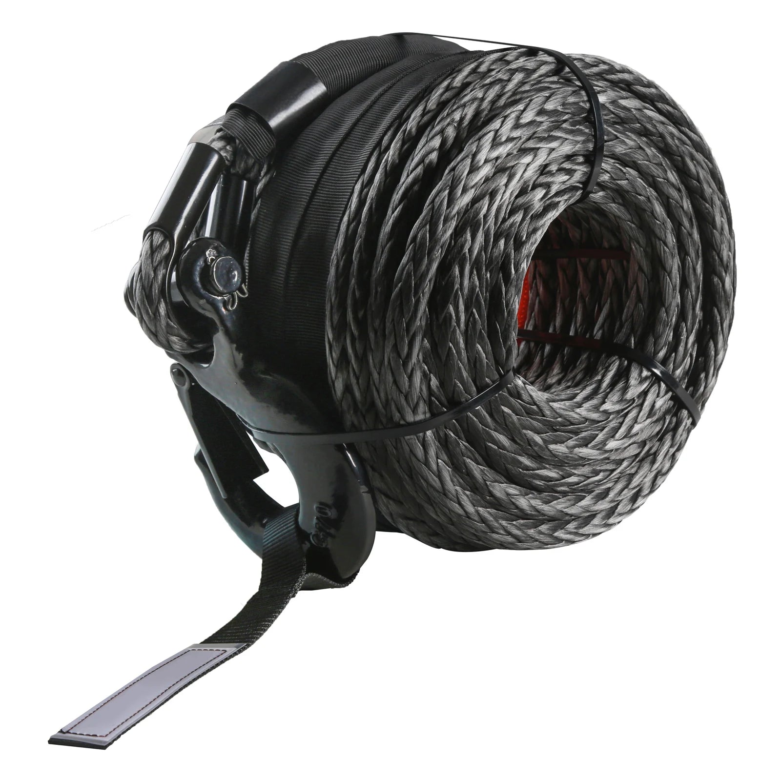 SucceBuy 26500/32000Lbs corde de treuil synthétique camion bateau ligne de remplacement câble avec crochet forgé ATV voiture accessoires extérieurs