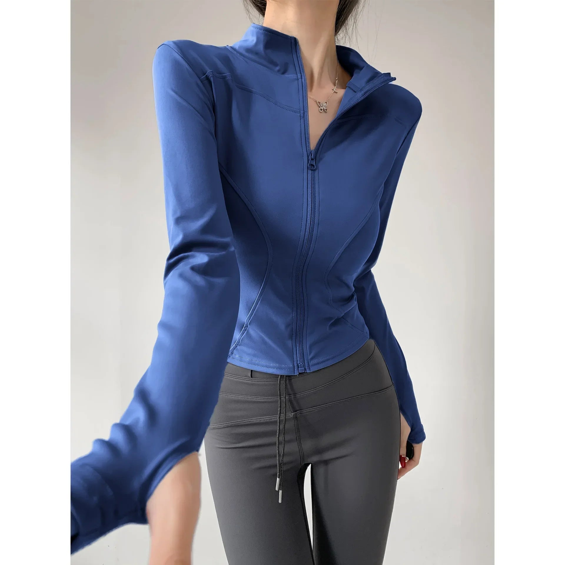 Veste Sport Femme – Séchage Rapide, Fermeture Éclair, Yoga & Course