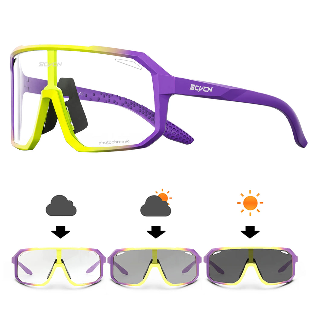 Lunettes de cyclisme lunettes de soleil photochromiques hommes femmes VTT lunettes de route nouveau vélo équitation Sports de plein air randonnée lunettes