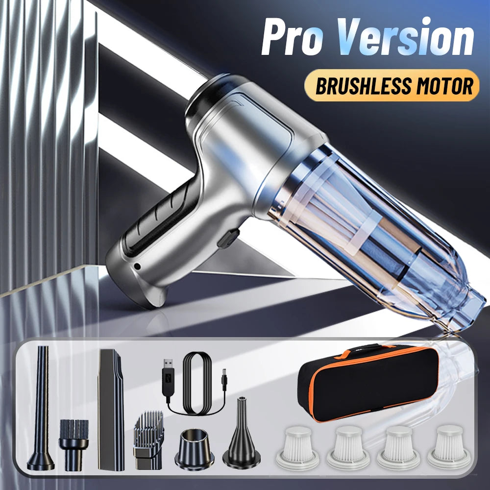 Aspirateur portable sans fil 2-en-1 – Voiture & Maison, 95 000 Pa