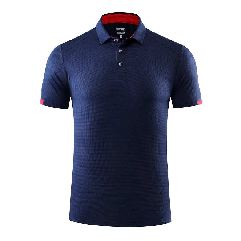 Polo d'été à manches courtes à séchage rapide, maillot de Golf, groupe d'entreprise, respirant, Fitness, revers, manches de sport, 8 couleurs, grand haut