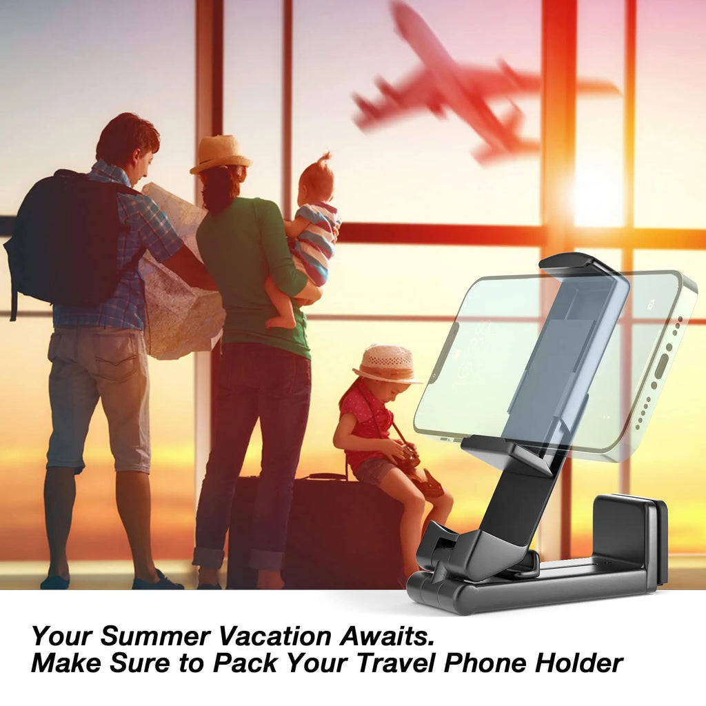 Support de téléphone portable pliable et réglable pour avion, support de voyage rotatif multifonctionnel pour avion, train, bureau, siège, support pour selfie