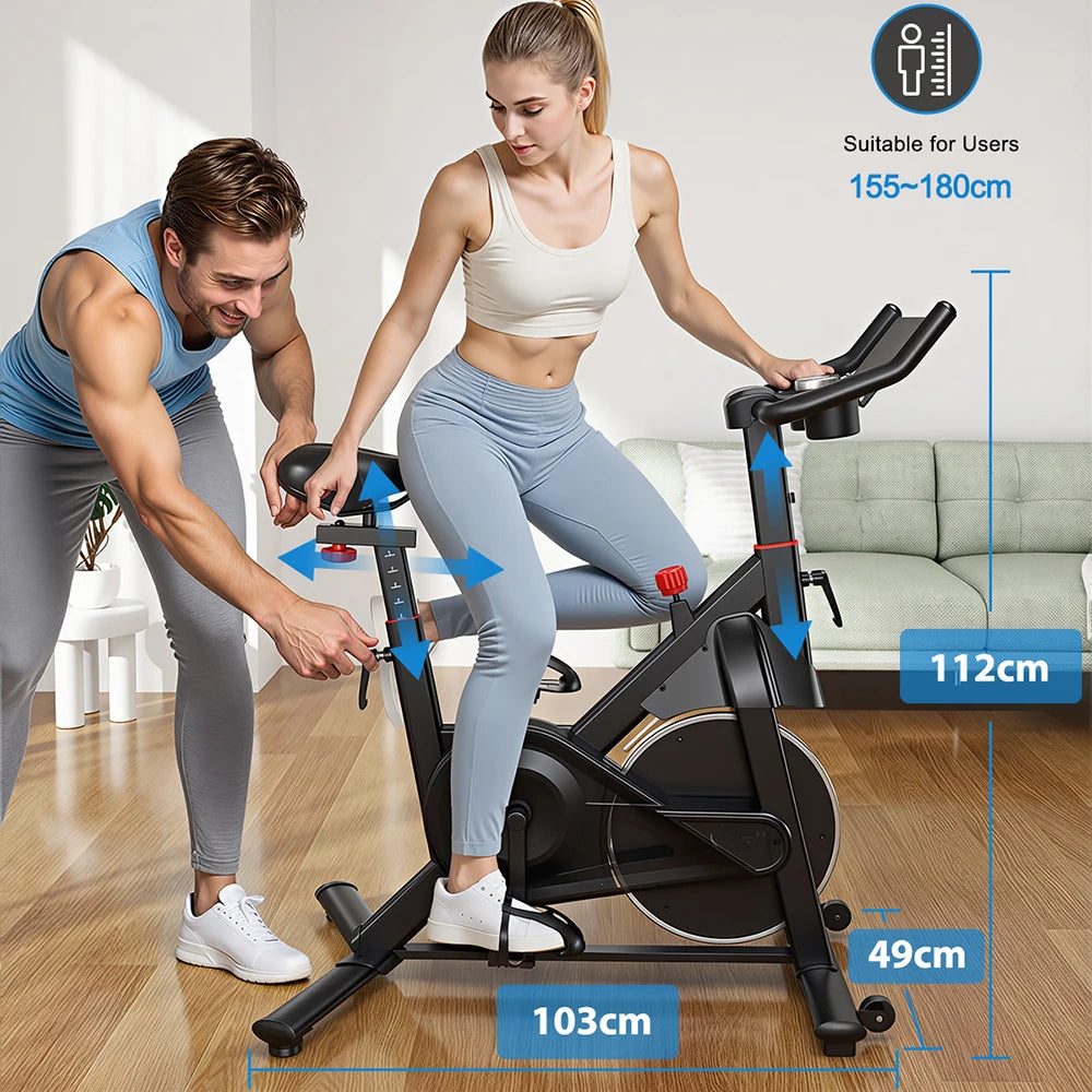 Superun – vélo d'exercice de mise à niveau, vélo d'intérieur à résistance magnétique lisse à 32 niveaux avec support de coussin et moniteur LCD, poids MAX de 300 LBS