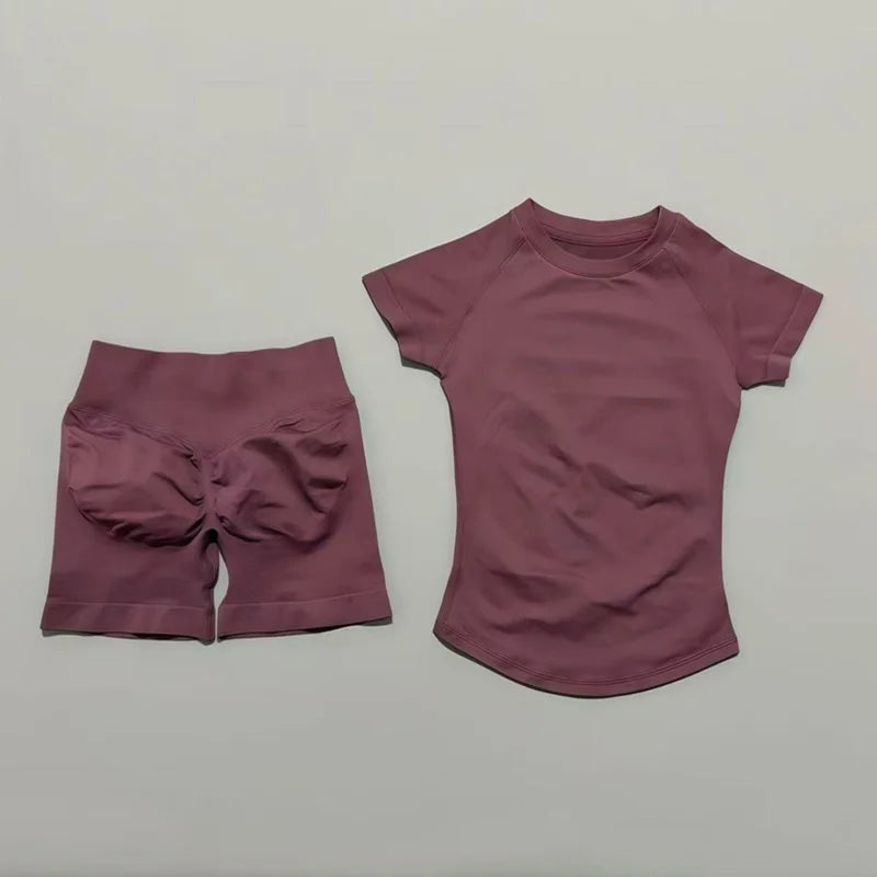 Ensemble Sport Femme 2 Pièces – Yoga Sans Couture, Fitness & Course