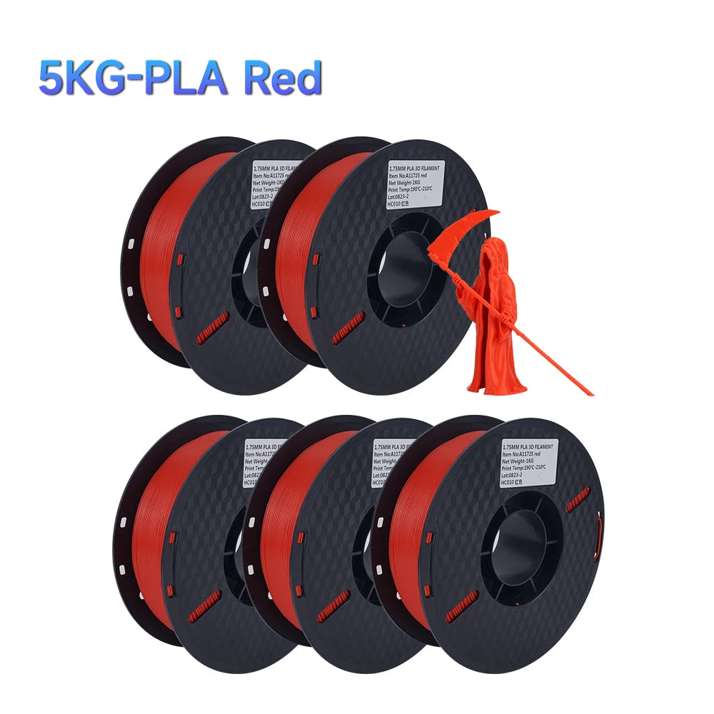 Filament PLA 1.75mm – 5kg, Couleurs Mélangées pour Imprimante 3D