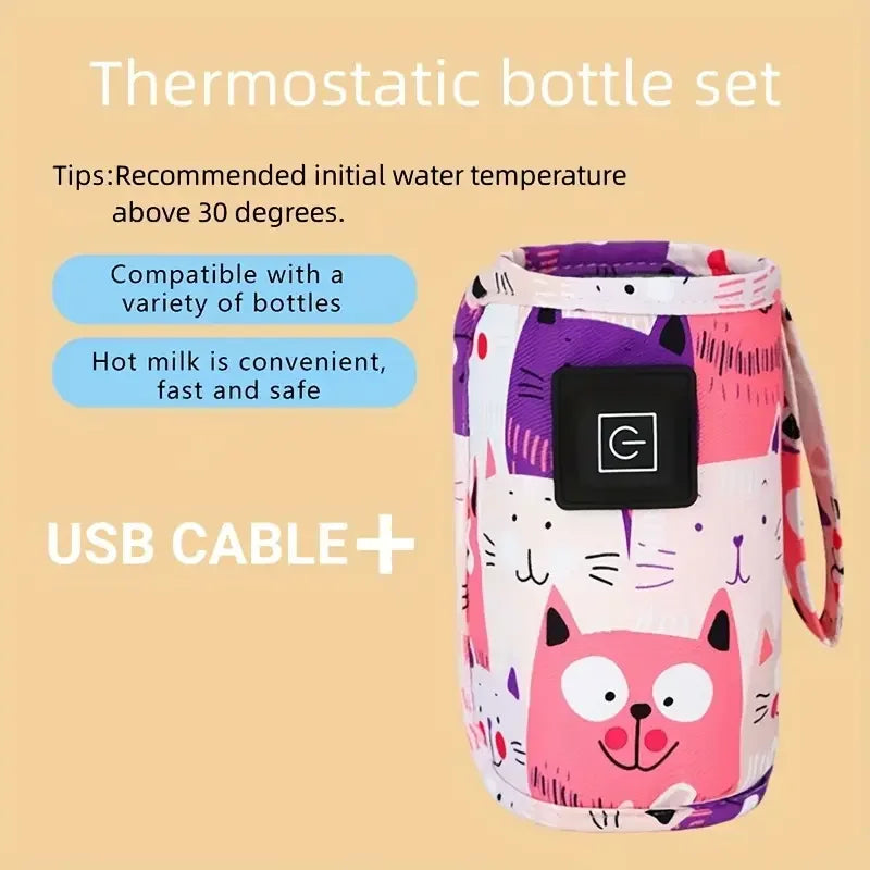 Chauffe-Biberon USB Portable – Sac Isotherme pour Poussette & Voyage