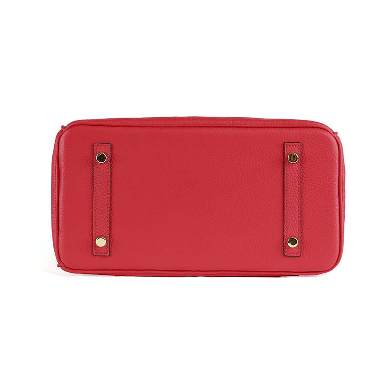 Platinum Top-Grain Leather Bag for Women