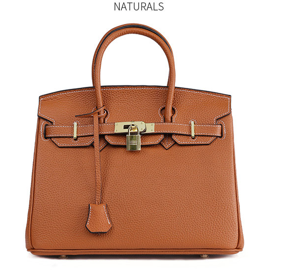 Platinum Top-Grain Leather Bag for Women
