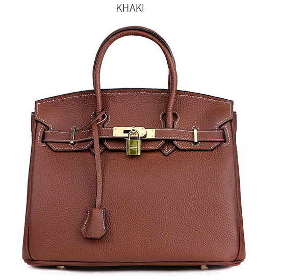 Platinum Top-Grain Leather Bag for Women